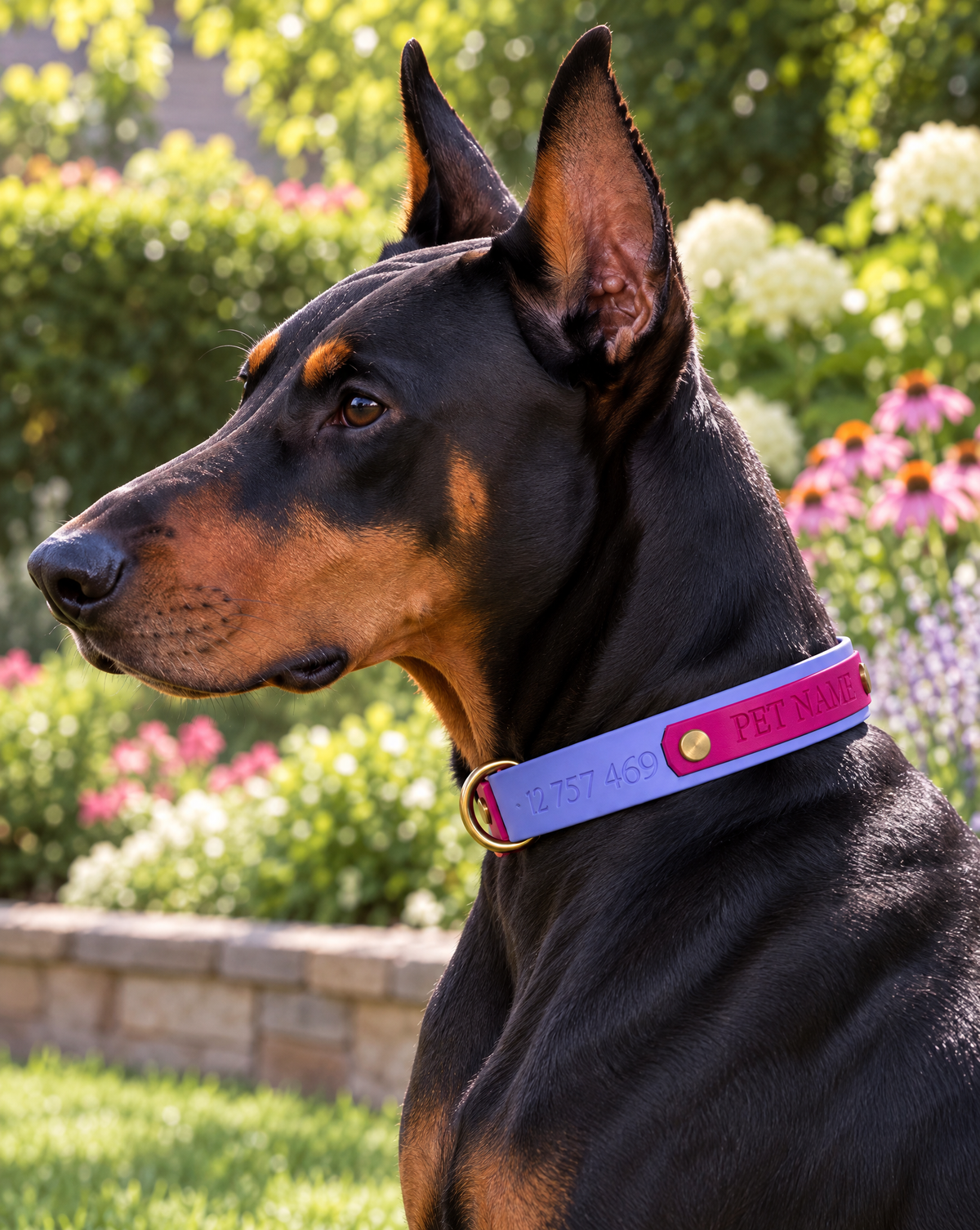 Magenta and Periwinkle Collar