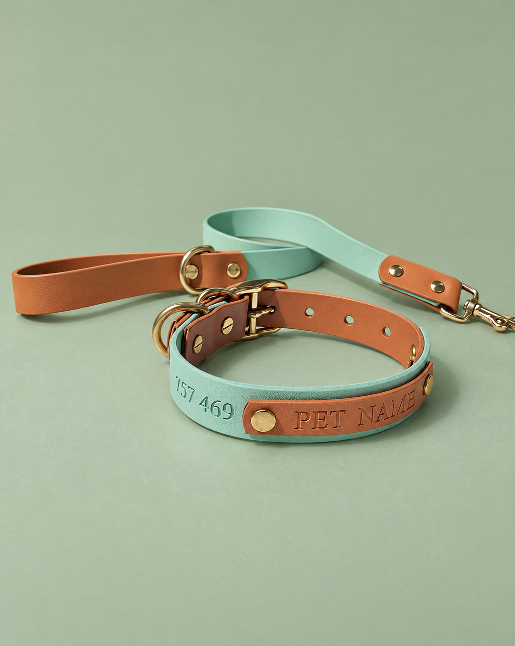 Caramel and Sage Collar