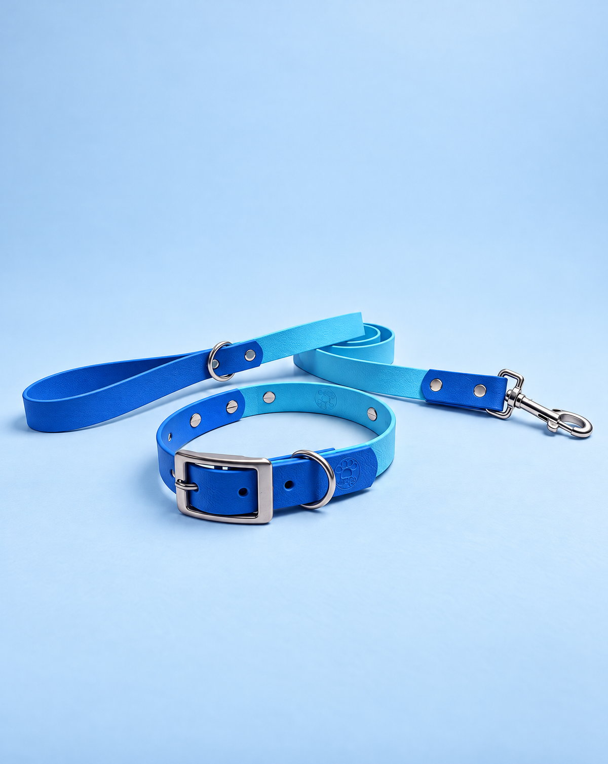 Cyan and Pastel Blue Collar