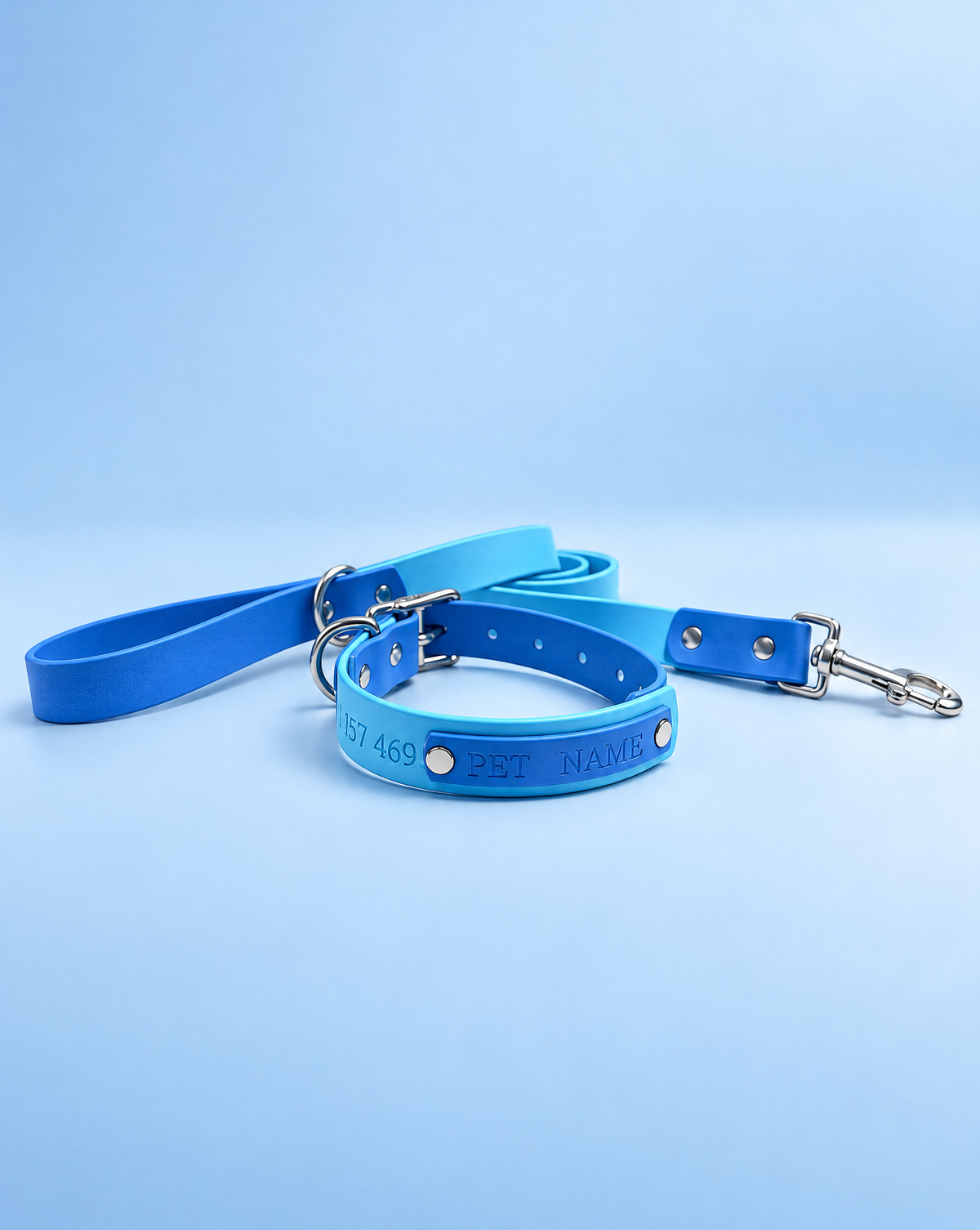 Cyan and Pastel Blue Collar