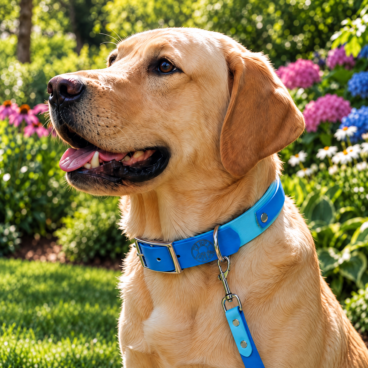 Cyan and Pastel Blue Collar