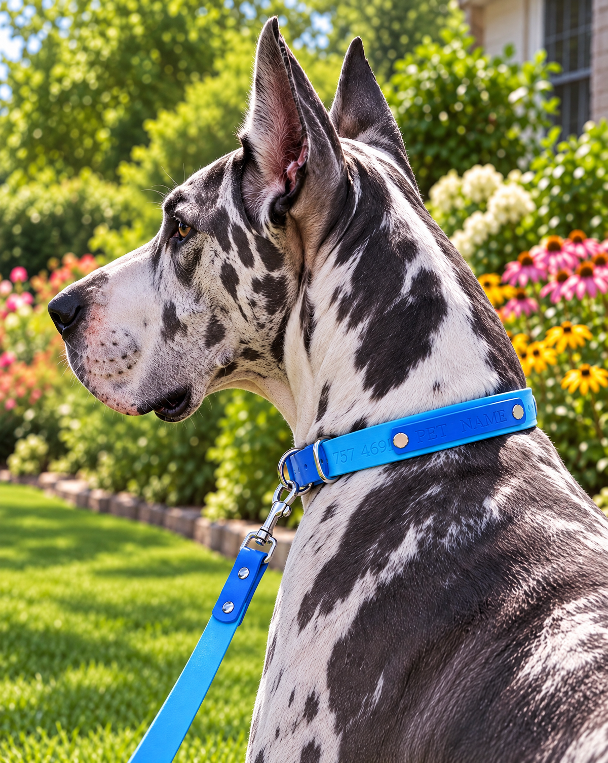 Cyan and Pastel Blue Collar