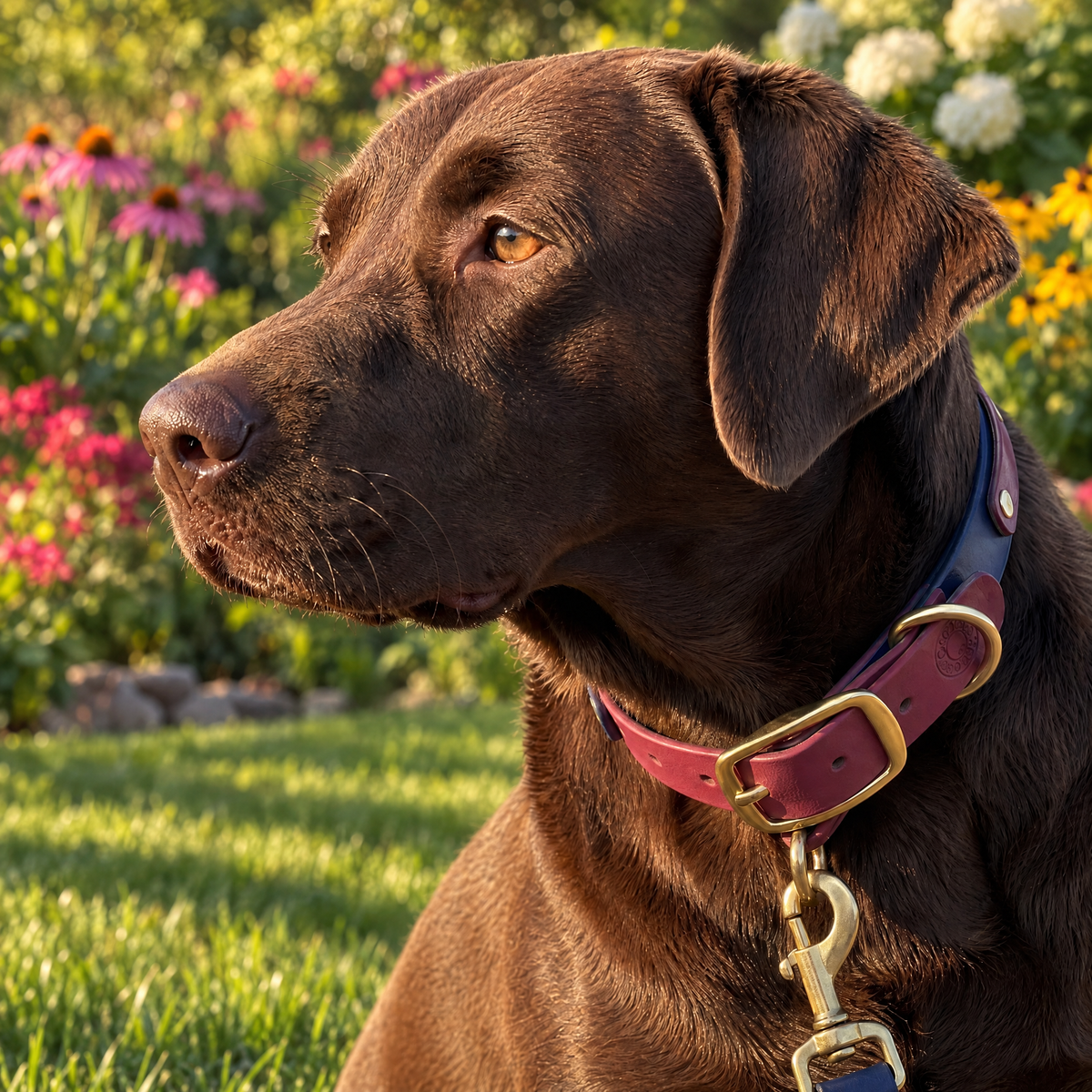 Maroon and Navy Collar