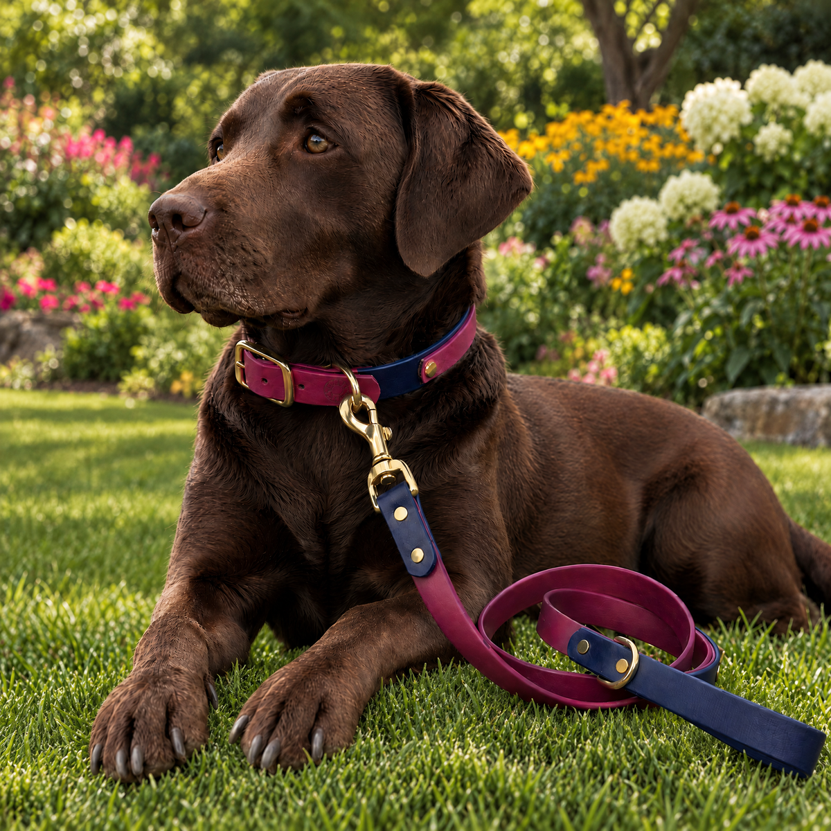 Maroon and Navy Collar