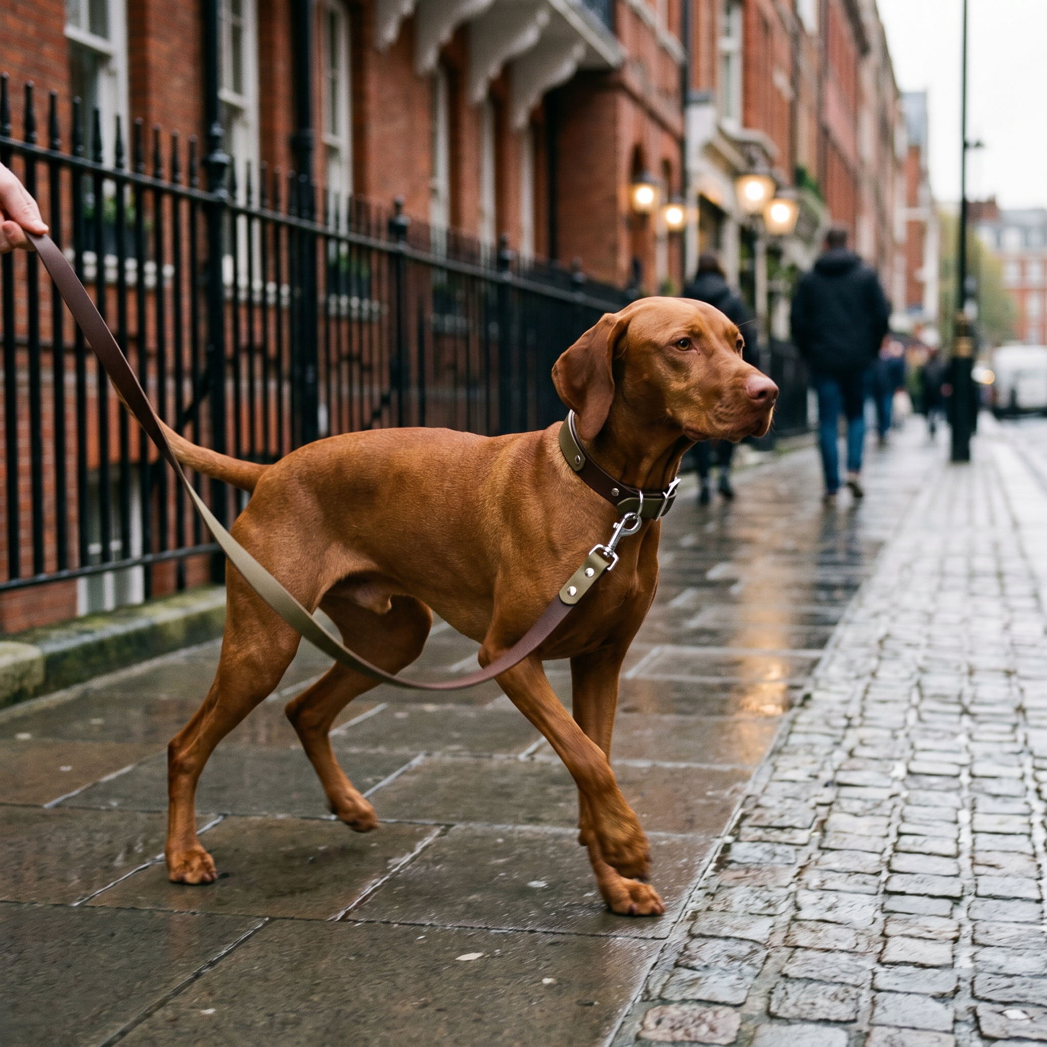 Olive and Brown Collar