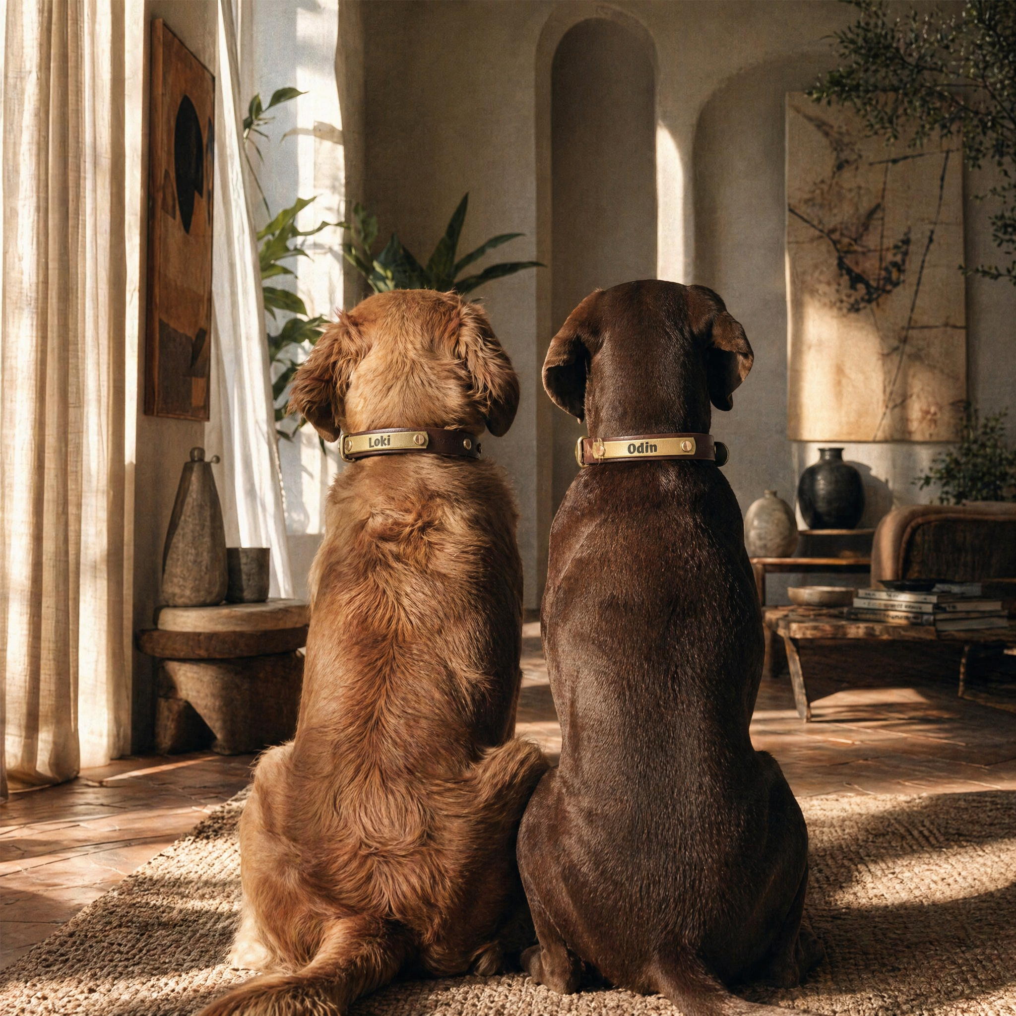 Olive and Brown Collar