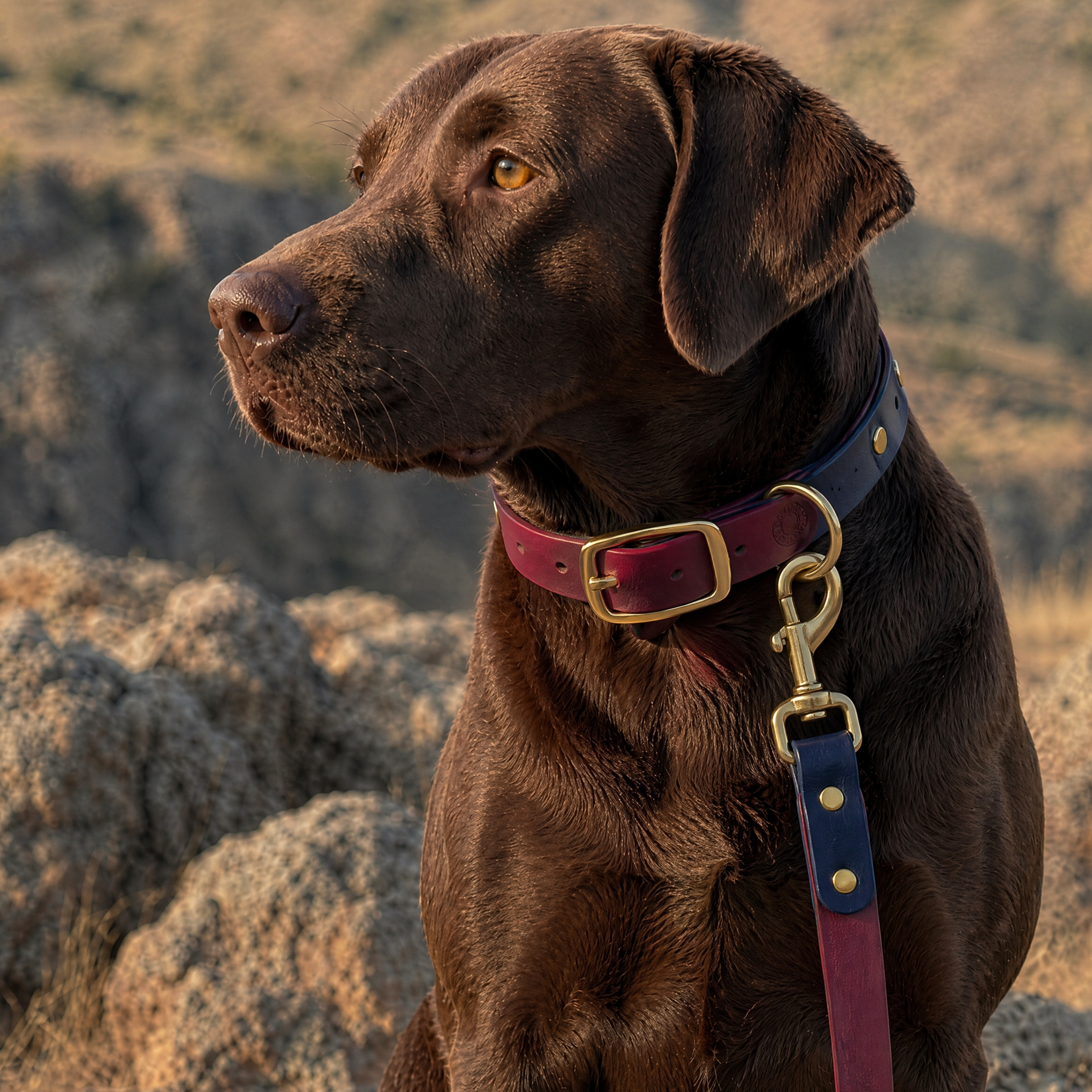 Maroon and Navy Collar