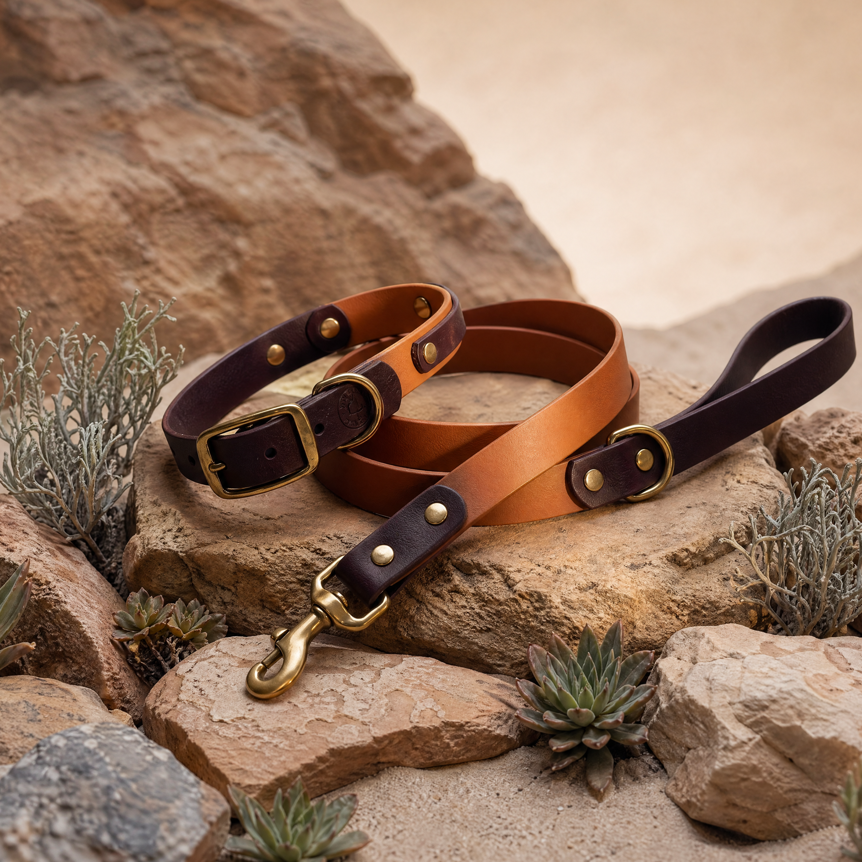 Brown and Caramel Collar