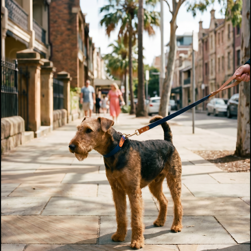Navy and Caramel Collar