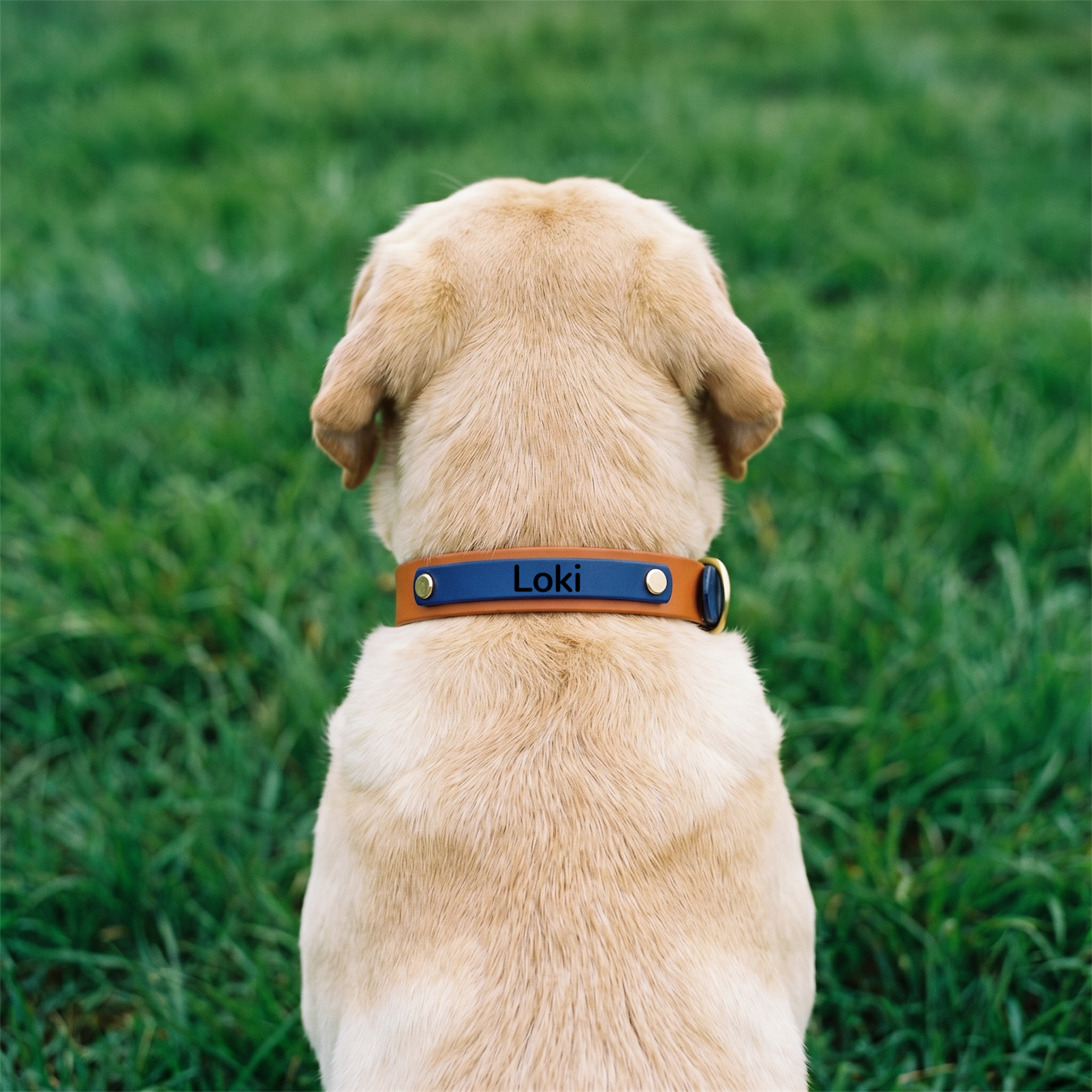 Navy and Caramel Collar