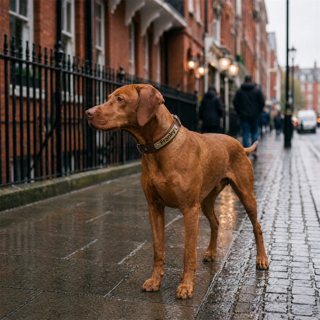 Olive and Brown Collar